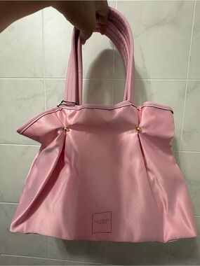 Victoria's Secret Pink Satin Pleated Tote